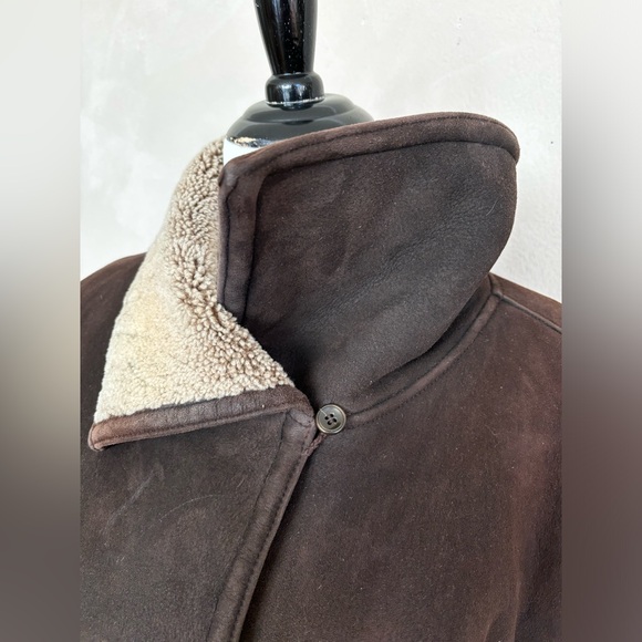 Doncaster leather sheep skin lined coat - Picture 4 of 8